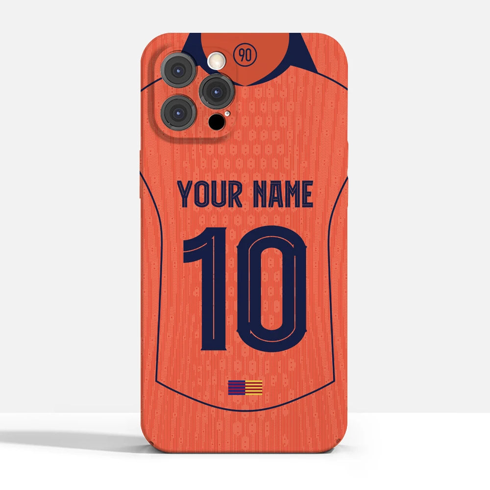Coque iPhone FC Barcelone 2025 Personnalisée – Nom & Numéro