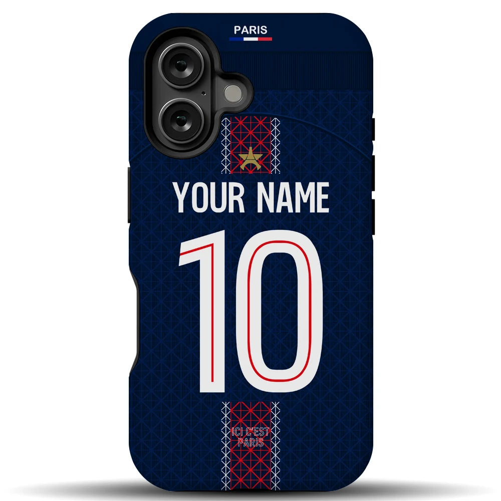Coque iPhone PSG Personnalisée – Ajoutez Votre Nom & Numéro