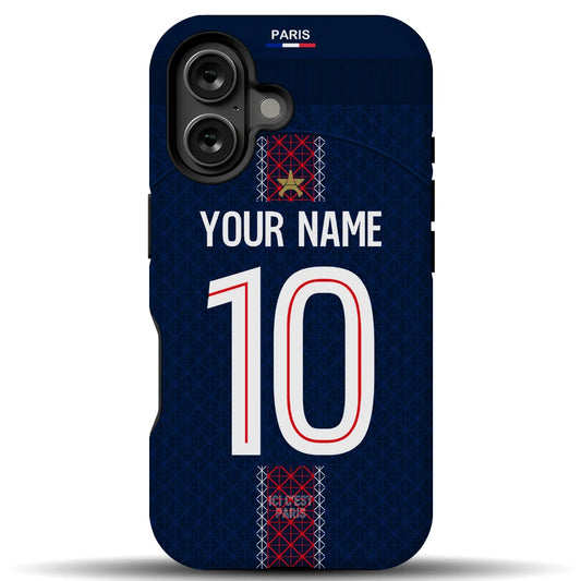 Coque iPhone PSG Personnalisée – Ajoutez Votre Nom & Numéro