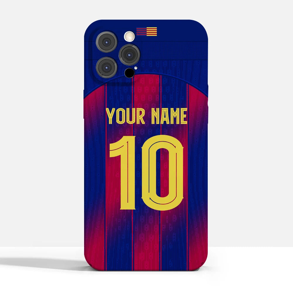 Coque iPhone FC Barcelone 2025 Personnalisée – Nom & Numéro